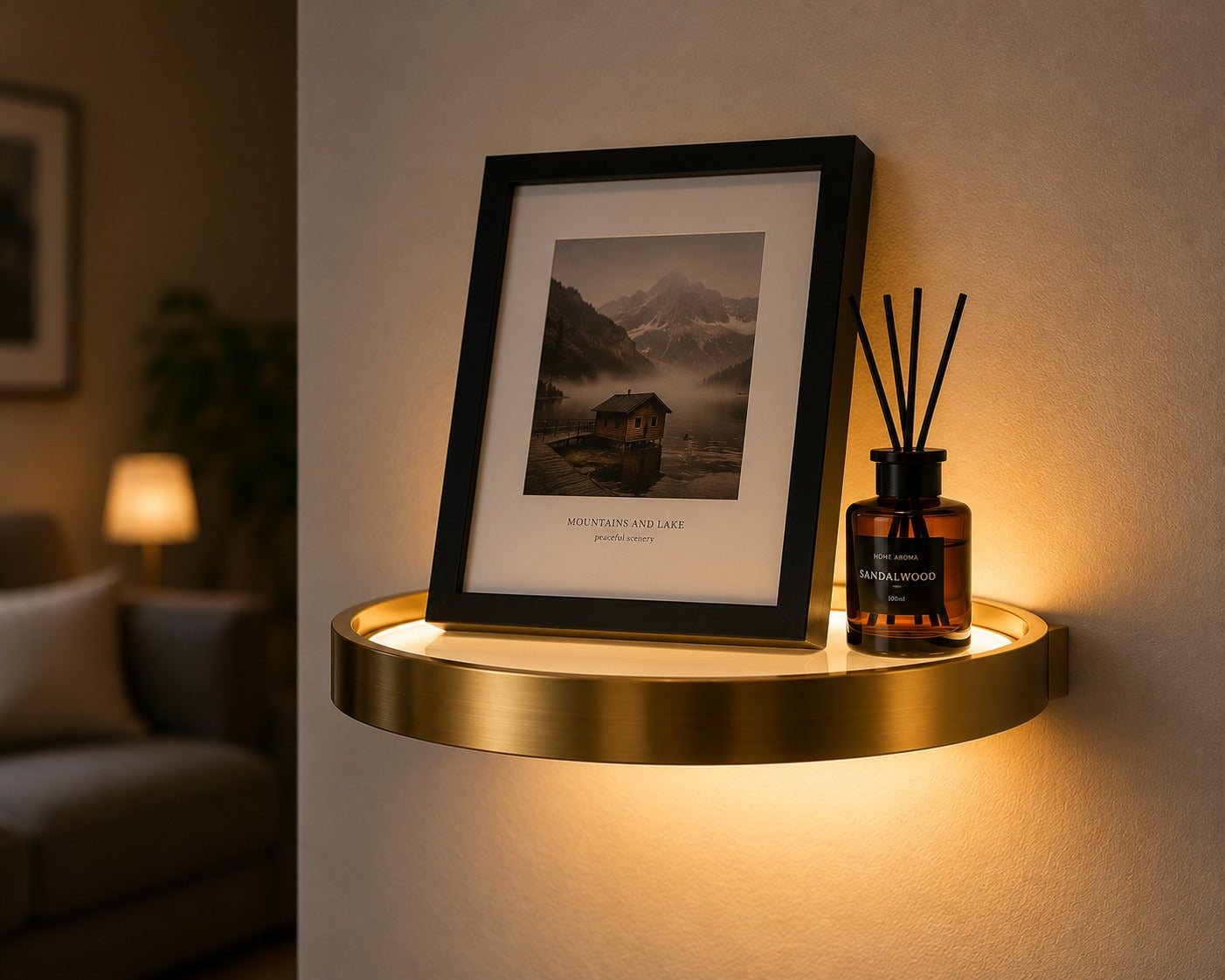 Trådlös LED-Hylla - cordless led shelf styled display