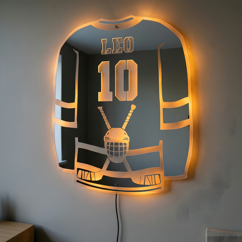 Hockeyspelare | Personlig LED-Spegel
